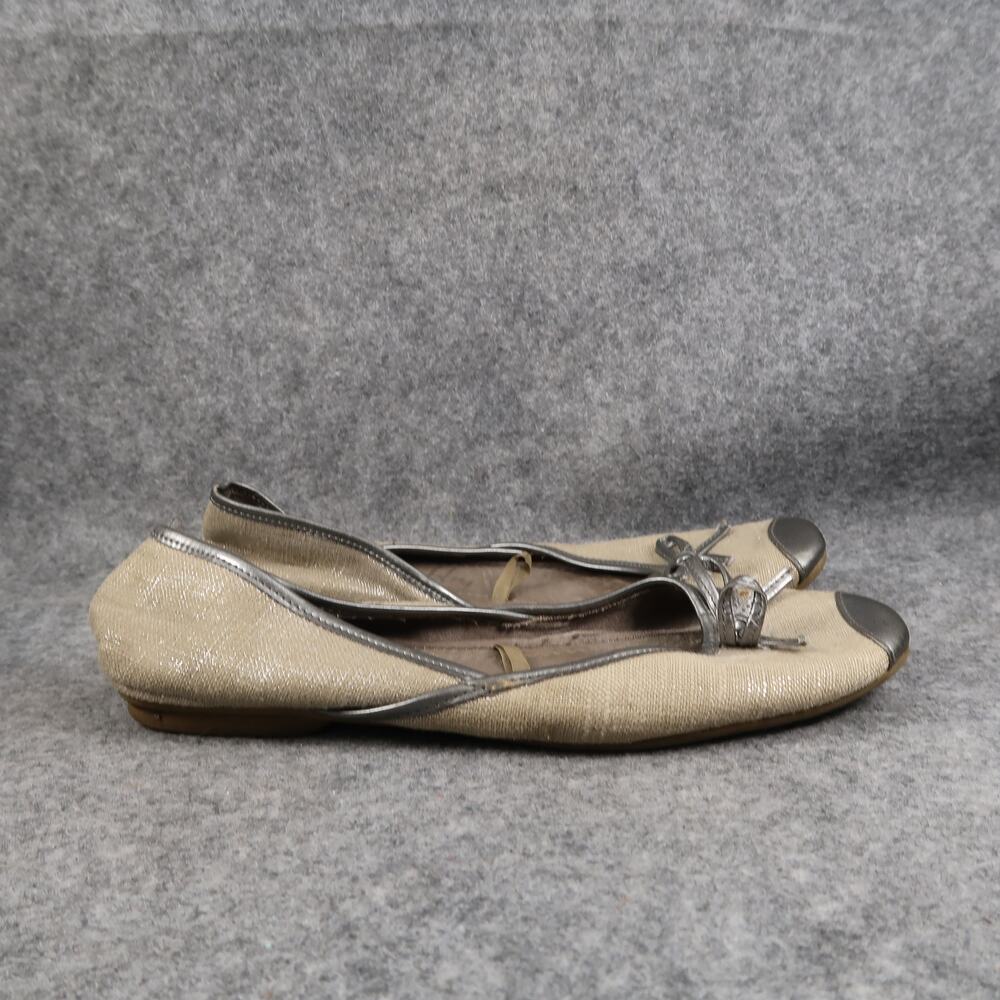 Sam & Libby Shoes Womens 7 Ballet Flats Slip On Cap Toe Fashion Casual Metallic